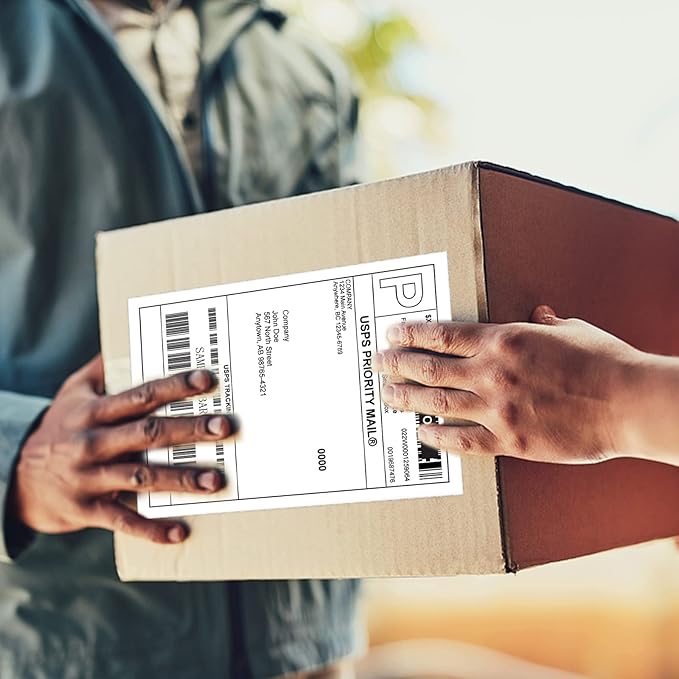 9527 Product Full Sheet Shipping Labels, 8-1/2" x 11" Blank White Sticker Paper, Self Adhesive Address Labels for Laser/Inkjet Printers, 1000 Labels