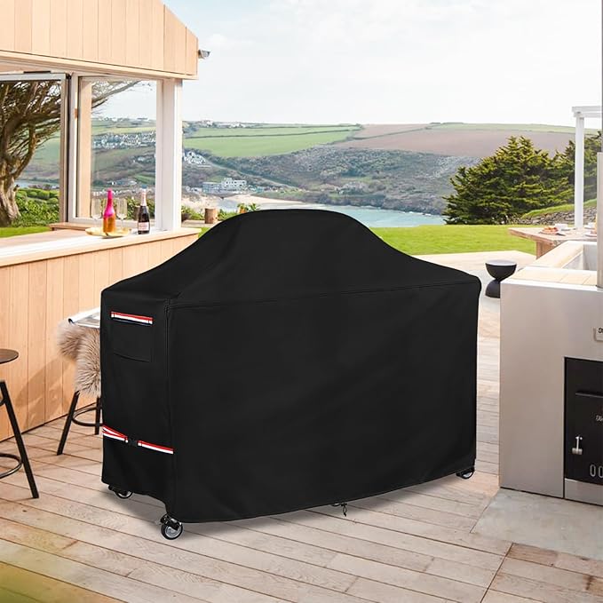 64 Inch Large Green Egg Big Grill Table Cover, Kamado Ceramic BBQ Grill Cover, Waterproof Heavy Duty Outdoor Grill Cover, BBQ Cover, Grill Cart Cover