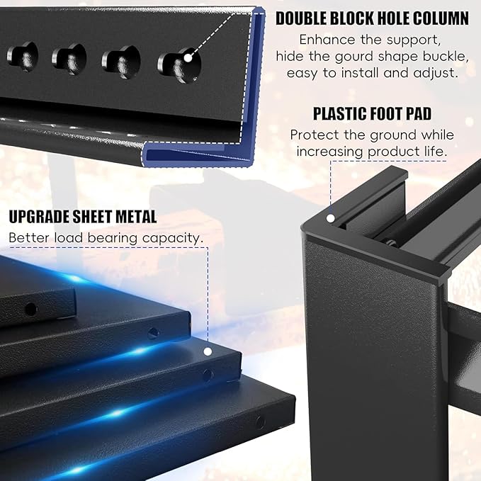 6 Tier Metal Garage Shelving Unit 82" H Storage Shelves Adjustable Heavy Duty Utility Rack Shelf Organizer Units and Storage Rack Renter Friendly Black Shelves