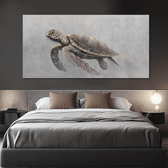 Black Poster Print Simple Picture Canvas Animal Wall Painting 58x29 Large Artwork for Living Room Vintage Kitchen Canvas Art
