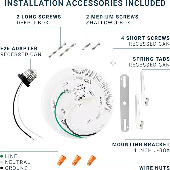 PARMIDA (12 Pack) 4 Inch Dimmable 5CCT LED Disk Lights, 10W Surface Mount Recessed Ceiling Lighting, 5 Color Selectable 2700K/3000K/3500K/4000K/5000K, 900lm, J-Box Or Recessed Can Installation, UL