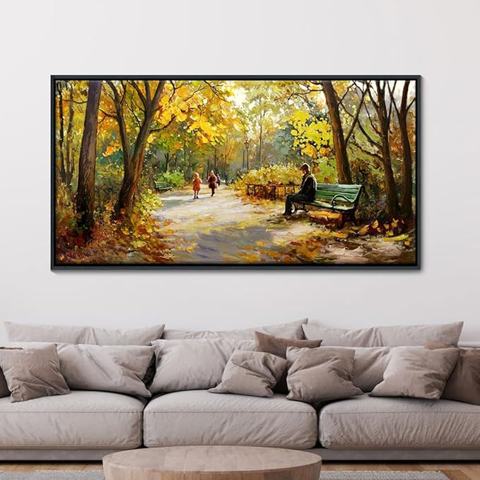 Large Canvas Wood Framed Wall Art Living Room Wall Decor for Bedroom Forest Landscape Painting Wall Pictures Artwork Picture Office Farmhouse Home Decorations 24x48 IN
