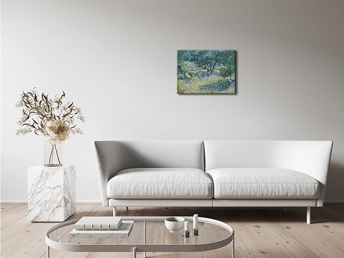 Wieco Art Olive Grove Canvas Print of Vincent Van Gogh Wall Art Paintings Reproduction Field Pictures Artwork for Living Room Wall Decor and Home Decorations
