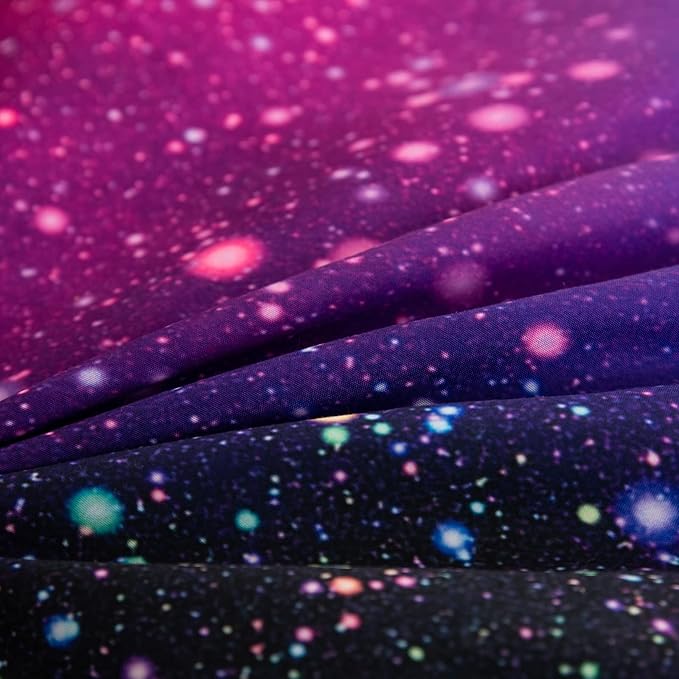 Tailor Shop Galaxy Comforter Set Colorful Outer Space Starry Sky 3D Night Printed Bedding Set for Girls Boys Kids King Size with 1 Comforter 2 Pillowcases……