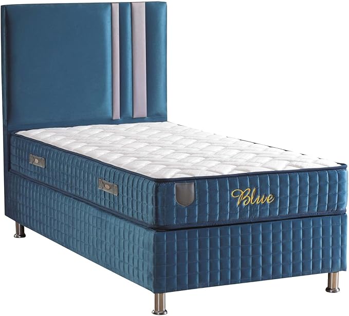 Sweet Home Stores Level Blue 9" Twin Hybrid Mattress – Medium Firm Feel, Pocket Coil Support, CertiPUR-US® Certified, Fiberglass-Free, Stylish Blue Cover, Made in USA, Bed in a Box