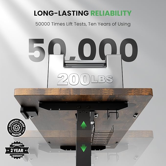 SIAGO Electric Standing Desk Adjustable - 55 x 24 Inch Sit Stand up Desk with Cable Management - 3 Memory Preset Adjustable Height Table