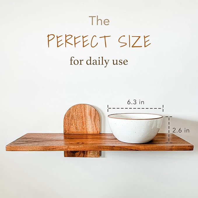 Mora Ceramic Bowls For Kitchen, 28oz - Bowl Set of 4 - For Cereal, Salad, Pasta, Soup, Dessert, Serving etc - Dishwasher, Microwave, and Oven Safe - For Breakfast, Lunch and Dinner - Vanilla White