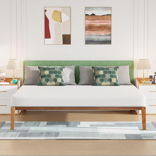 PayLessHere 6 Inch Gel Memory Foam Mattress Medium Firm Mattresses CertiPUR-US Certified Bed-in-a-Box Pressure Relieving California King Size,Fiberglass Free，White