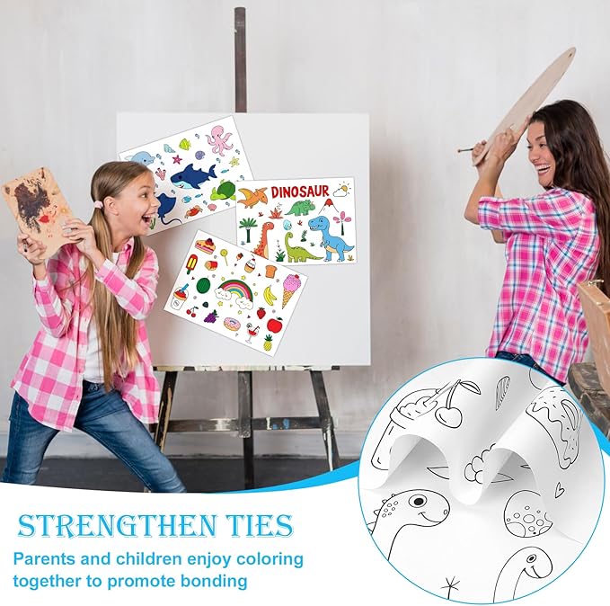 150 Pieces Disposable Paper Placemats Coloring Activity Sheets Paper Place Mats Bulk Dining Table Placemats Set 14.5*10 Sublimation Place Mat for Restaurant Christmas Party (Dinosaur Animal Dessert)