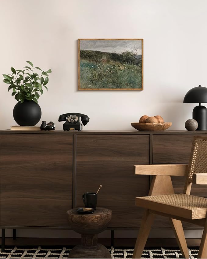 InSimSea Framed Canvas Wall Art Vintage Decor, Rustic Wall Art Room Decor, Classical Paintings for Wall Decorations, Home Kitchen Farmhouse Bathroom Wall Decor, 11"x14"