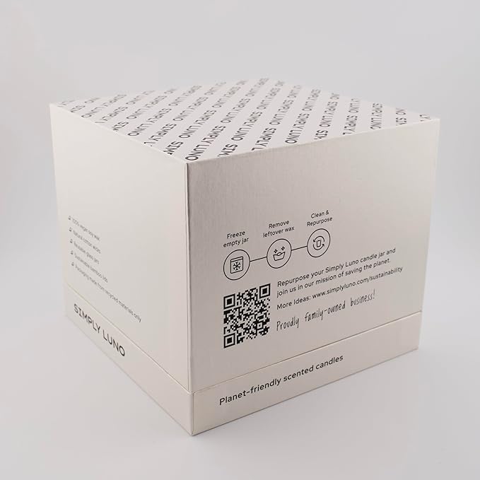 Cozy Fireplace Scented Candle – 14oz Soy Wax with Sandalwood & Mahogany – Long Lasting 50+ Hour Burn – Eco Friendly & Hand Poured – Luxury Gift Box in Reusable Jar with Bamboo Lid