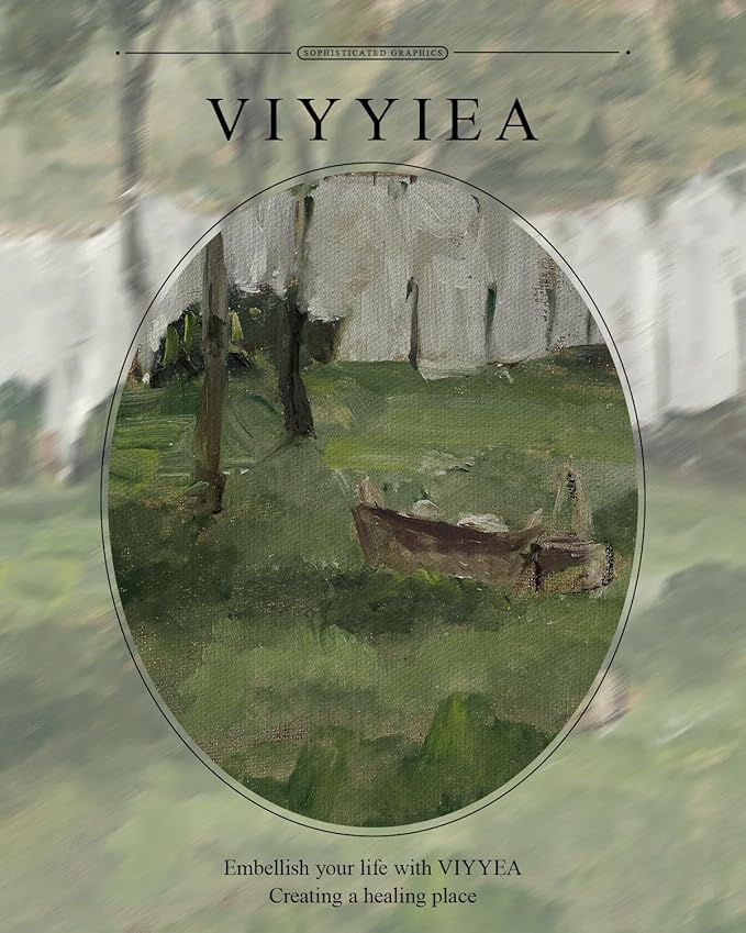 VIYYIEA Gold Framed Canvas Wall Art for Living Room,Vintage Laundry Room Art Print, Antique Oil Painting, Country Landscape Vintage Wall Art Canvas,For Living Room, Bedroom, Office,Gallery - 13x16in