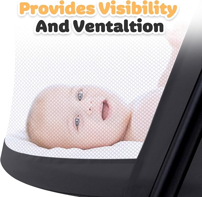 Baby bassinets,3 in1 Baby Crib, Sturdy, Portable & Easy to Assemble,Mosquito net and Portable Bag Included. (Black)