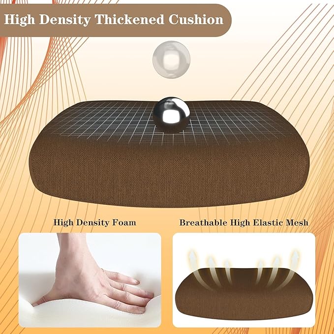 Ergonomic Mesh Home Office Chair | High Back Computer Desk Chair with Adjustable Lumbar Support & Headrest | Swivel Task Chair with Flip-Up Armrests for Home & Office, Brown