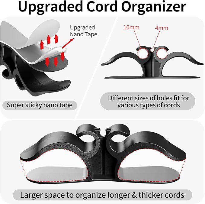 6PCS Upgraded Cord Organizer for Appliances, Kitchen Appliance Cord Organizer Stick On, Appliance Cord Wrappers, Cord Holder, Cord Winder for Air Fryer, Blender, Coffee Maker, Pressure Cooker, Toaster