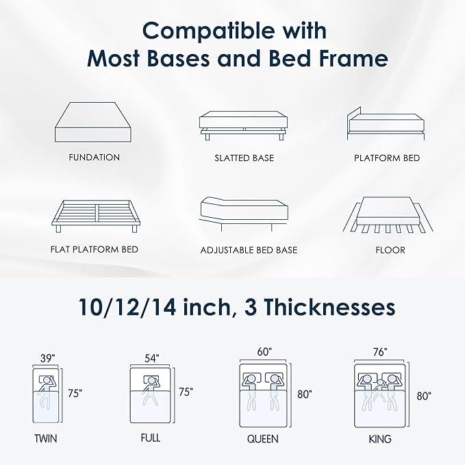 10 Inch Twin Memory Foam Mattress, Cooling Gel Infused, Pressure Relief, CertiPUR-US Certified Foam, Mattress in a Box