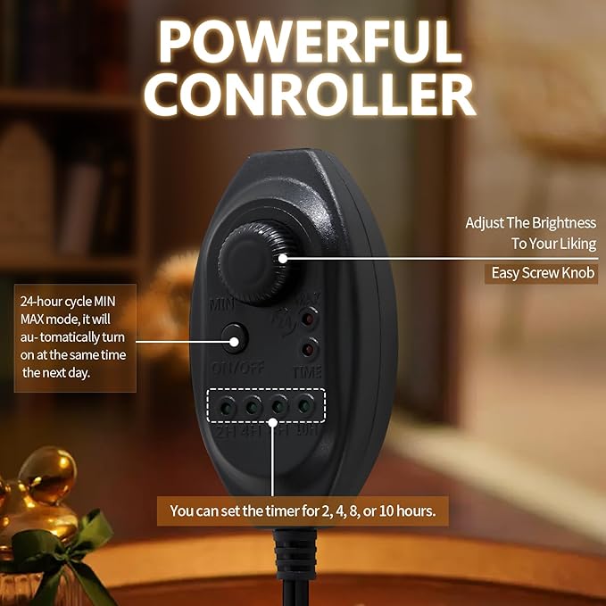 Black Candle Warmer Lamp WithTimer and Dimmer,Fragrance Electric Wax Melt Warmer with 2 Bulbs,Scented Jar Lamp,Mother's Day/Birthday/Christmas Gifts for Mom/Wife,Home Decor,Adjustable Height