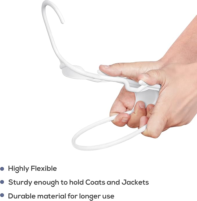 Utopia Home Plastic Hangers 100 Pack - Perfect Space Saving Clothes Hanger - Durable and Strong - Perfect Closet Organizers with Shoulder Grooves (White)