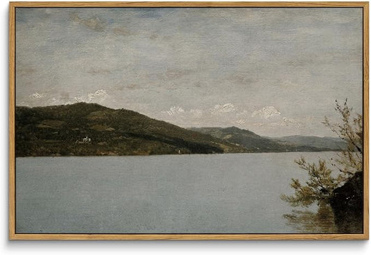 InSimSea Framed Canvas Wall Art Vintage Decor, Classical Landscape Paintings Artwork, Large Prints, Vintage Nature Decor, Retro Wall Decoration for Bedroom Living Room Bathroom, 16"x24"