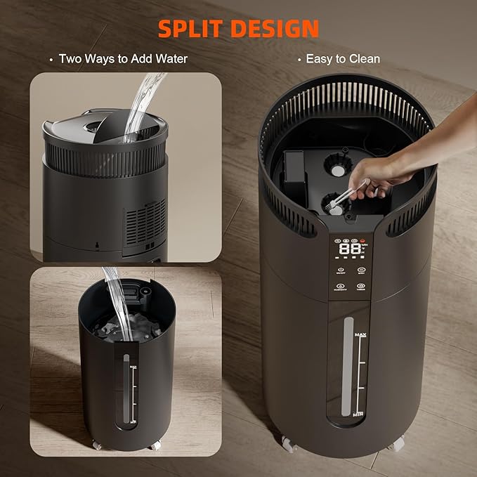 Spider Farmer 16L/4.2Gal Humidifier 1400ML/H Output for Grow Tent 2000 Sq.ft Large Room Plant Multi Extendable Hoses Splicing and Humidity Sensor Probe Cool Mist Quiet for Bedroom Greenhouse Indoor