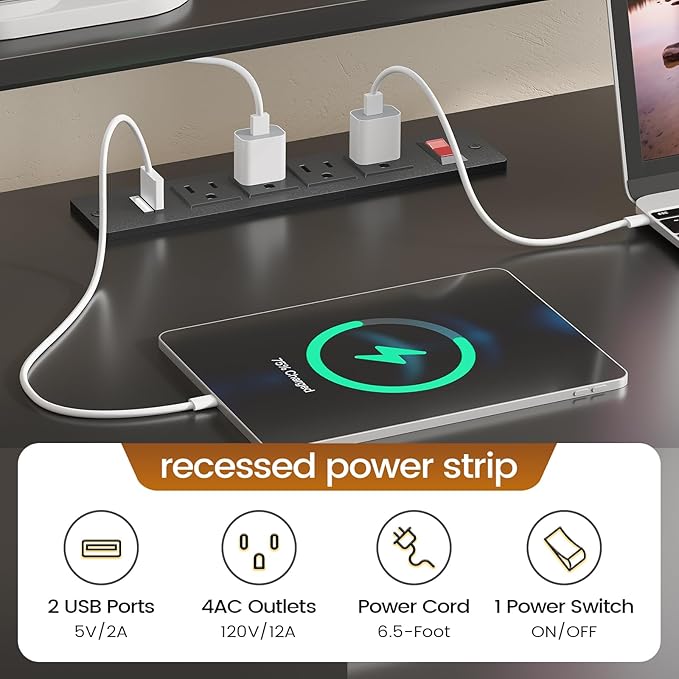 SEDETA L Shaped Gaming Desk, 66" Home Office Desk with File Drawer & Power Outlet, Corner Gaming Computer Desk with Led Lights, Monitor Shelf and Printer Storage Shelves, Two Person Desk, Black