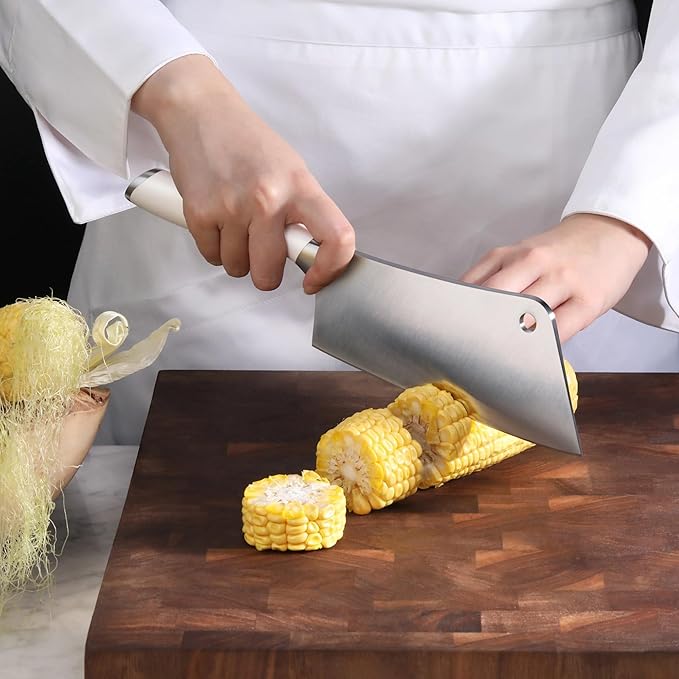 Cangshan L1 Series 2-Piece Cleaver Set, Forged German Steel (White)