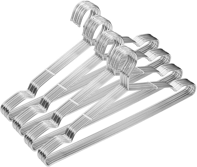 Metal Hangers Clothing Heavy Duty for Closet 40 Pack Stainless Steel Hanger 16.5in by WYCQKL
