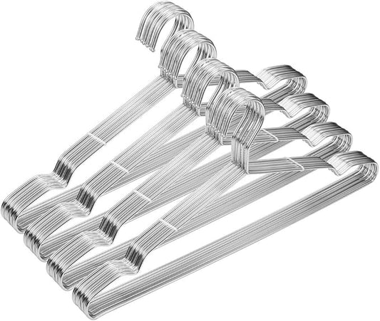 Metal Hangers Clothing Heavy Duty for Closet 40 Pack Stainless Steel Hanger 16.5in by WYCQKL