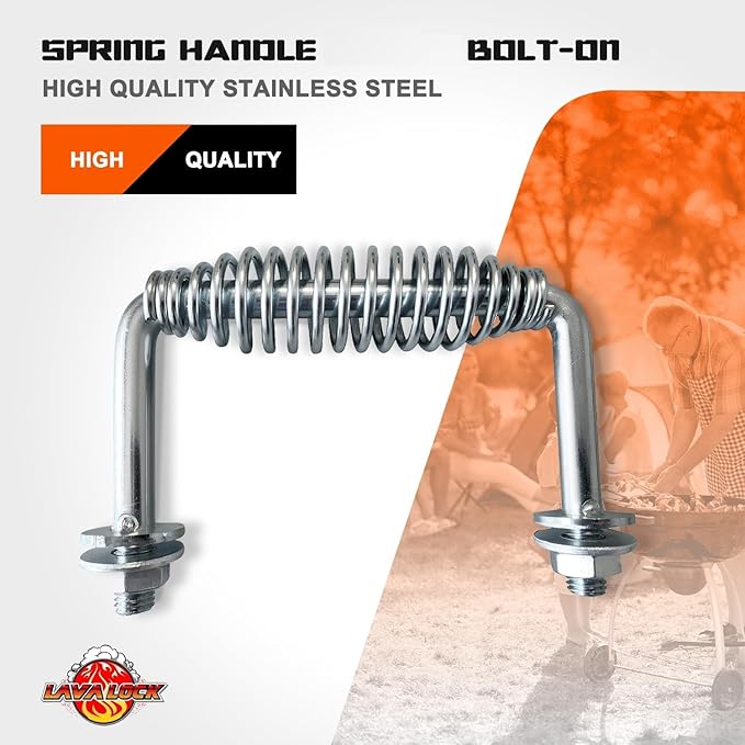 LavaLock 5-3/8" Spring Handle with 1/2" Rod (Spring Handle (Stainless Steel Bolt-On))