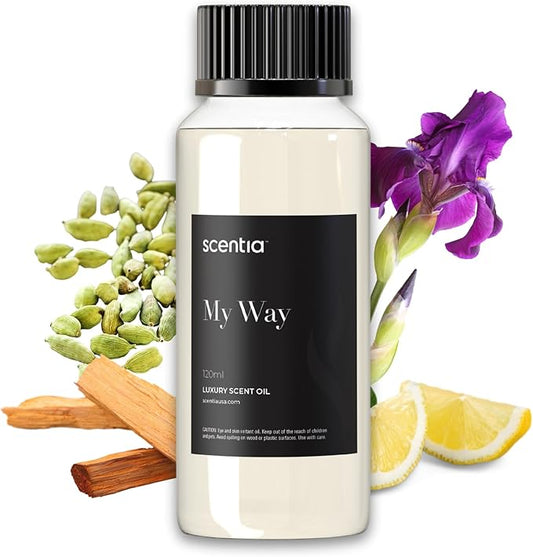 Hotel My Way Diffuser Oil Inspired by The 1 Hotel MiamiBeach - 120 ml 4.06 fl oz - Fragrance Oil Blend Sandalwood, Cedar & Lemon Notes for Aromatherapy Diffusers and Humidifiers