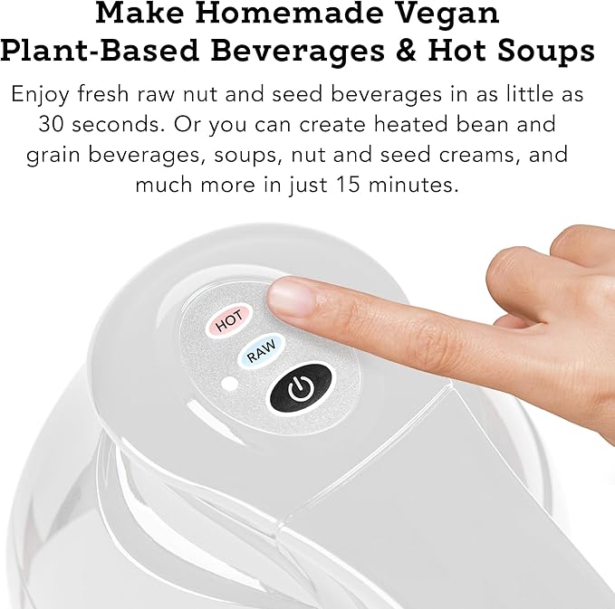 Tribest Soyabella SB-130 Deluxe Automatic Nut Milk Maker & Soy Milk Maker Machine, White/Stainless Steel