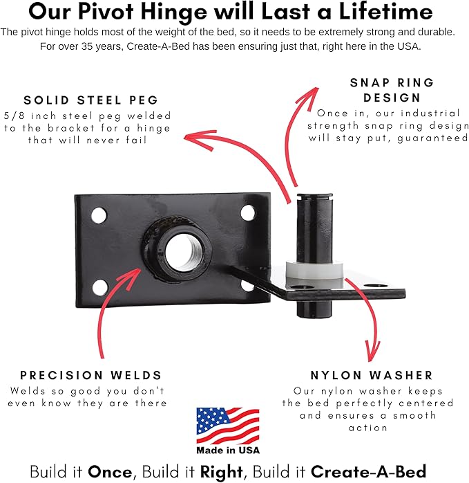 Create-A-Bed Full Size Deluxe Murphy Bed Kit, Horizontal