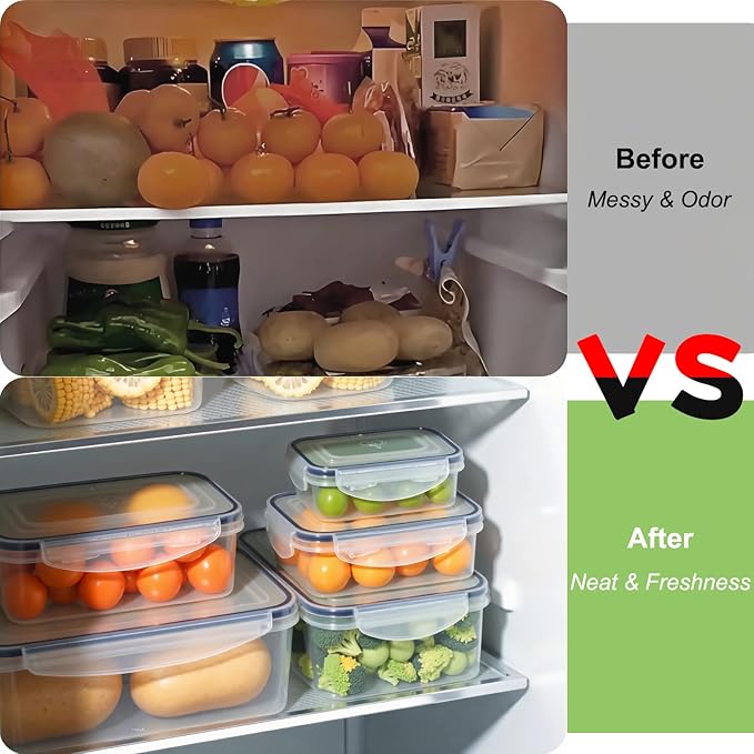 Taiuloo 36 PCS Food Storage Containers with Lids Airtight (18 Containers & 18 Lids), Reusable Leakproof Meal Prep Container for Lunch, BPA-Free Plastic Kitchen Organization, Freezer & Microwave Safe