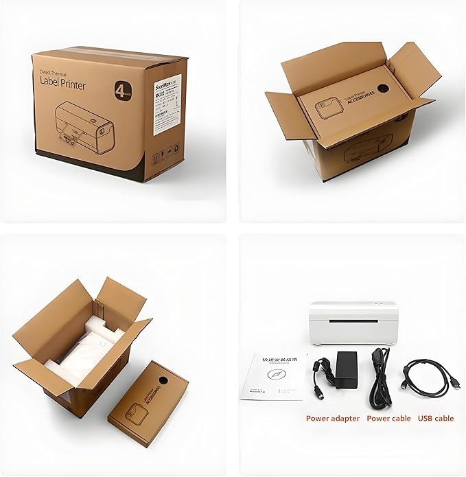 4x6 Thermal Shipping Label Printer – USB, Compatible with Windows, Mac,– Supports USPS, Ebay, Amazon, Shopify, Etsy