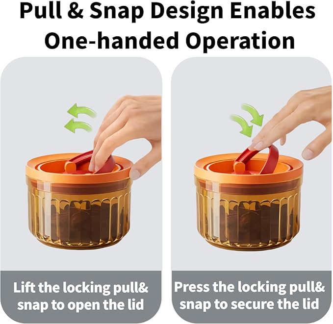 Small Sugar Tea Coffee Canister Container Set Airtight Storage Containers for Coffee Beans Patented Pull Snap Lock with Lids BPA Free Plastic 10/17/24oz