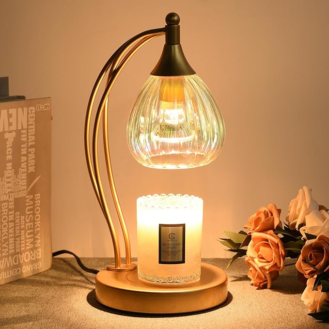 Candle Warmers for Jar Candles - Wax Melt Warmer with Timer Dimmer - Cozy Room Decor Aesthetic Home Gifts for Housewarming - 2 Bulb