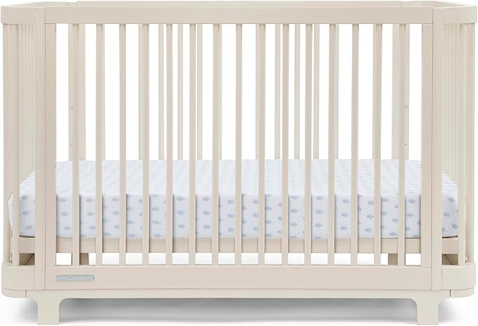 Delta Children Nest 4-in-1 Convertible Crib - Greenguard Gold Certified, Soft Beige