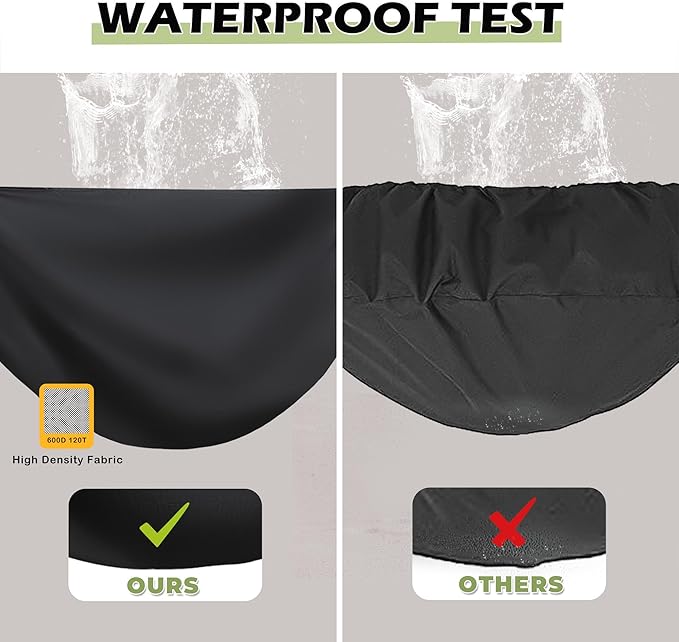 Grill Cover for NXR 3 Burner Portable Gas Grill, Heavy-Duty 600D Tabletop BBQ Cover for NXR 3 Burner Outdoor Barbecue