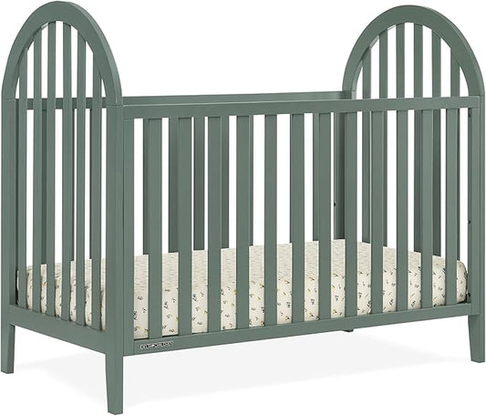 Delta Children Milano 4-in-1 Convertible Crib - Greenguard Gold Certified, Grassy Glen