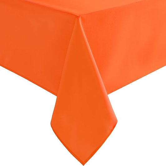 Hiasan Pumpkin Orange Rectangle Tablecloth - Waterproof and Spillproof Washable Fabric Table Cloth for Dining Room Kitchen Party and Outdoor, 60 x 84 Inch