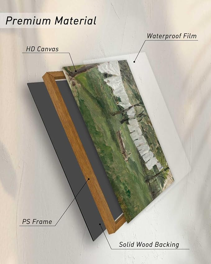 InSimSea Framed Wall Art for Living Room for Living RoomVintage Laundry Room Art Print Antique Oil Painting Country Landscape Vintage Wall Art Canvas for Bedroom OfficeGallery 11x14in