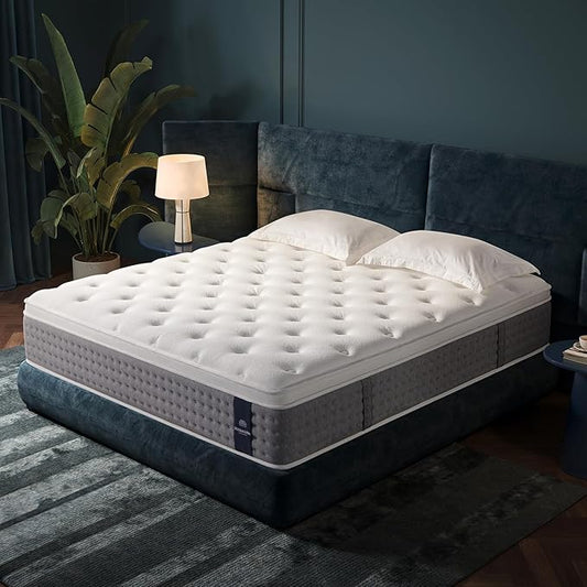 Twin Mattress 10 Inch, Plush Hybrid with Memory Foam & Individually Wrapped Pocket Coils for Comfort, CertiPUR-US Certified, Fiberglass-Free