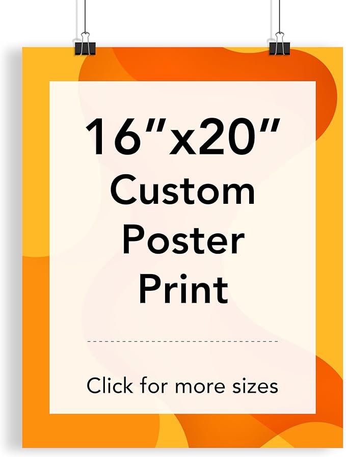 Custom Poster Print, 16x20, Upload Any Photos/Images, Personalized Photo Prints, DIY Your Own Poster, Photo to Poster Printing
