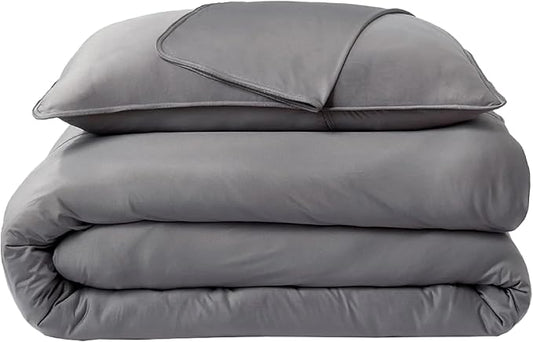 SHEEX Original Performance Cooling Duvet Cover Set, Lightweight King Duvet Cover with 2 King Pillow Shams, Graphite