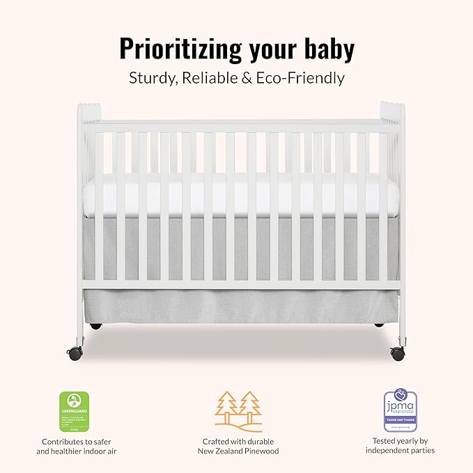 Dream On Me Carson Classic 3-in-1 Convertible Crib in White