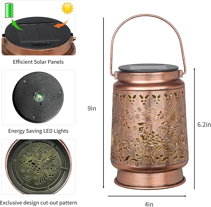 Styleonme Cardinals Lover Solar Light, Mother's Day Lantern Gift for Mom Grandma Women Sister, Hanging Image Cardinals Lanterns, Yard Corridor Garden Decor, Thanksgiving Day, Birthday Gifts