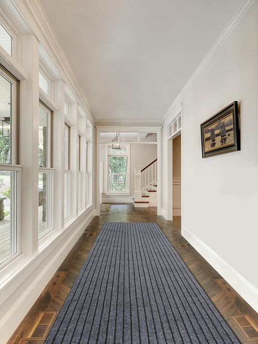 Runner Rugs 3 x 10 ft with Rubber Backing, Non Slip Carpet Runner Rug for Hallway Waterproof Indoor Outdoor Floor Mat Custom Size Area Rugs for Entryway Balcony Patio Kitchen Garage Stair Laundry