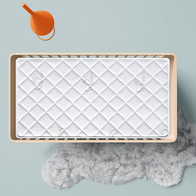 Premium Dual Sided Crib & Toddler Mattress,100% Knitted Fabric, Premium Fleece Surface-Hypoallergenic, 5" Thick Firm Soft Crib Mattress, Non-Toxic - Fits Standard Cribs & Toddler Beds