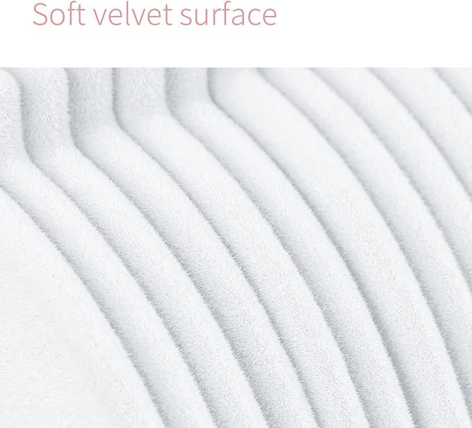 ManGotree Velvet Baby Clothes Hangers, 10.95'' Non-Slip Kids Hangers, Space Saving Hangers for Infant Toddler Children (30 Pack, White)