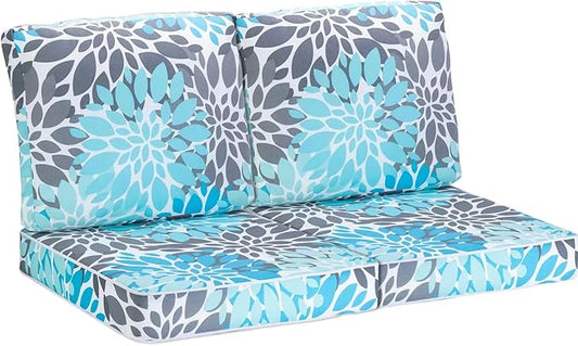 JMGBird Outdoor Cushion Tufted Pillow, Deep Seat Outdoor Chair Cushion 22"x22" Patio Cushions for Outdoor Furniture